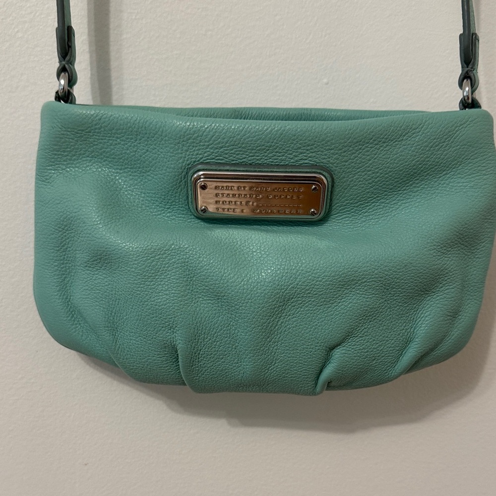 Marc Jacobs Q Percy Mini Leather Crossbody Sea Foam/Mint Green